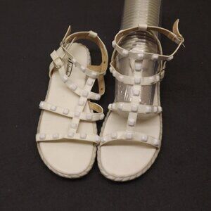 White Studded Gladiator Sandals size 40